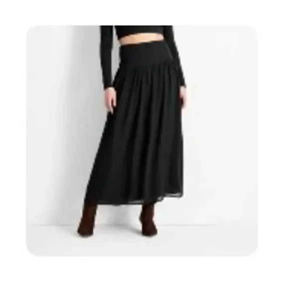 Future Collective Drop Waist Ankle Skirt S NWOT Whimsy Goth Cottagecore Coquette - Picture 1 of 6